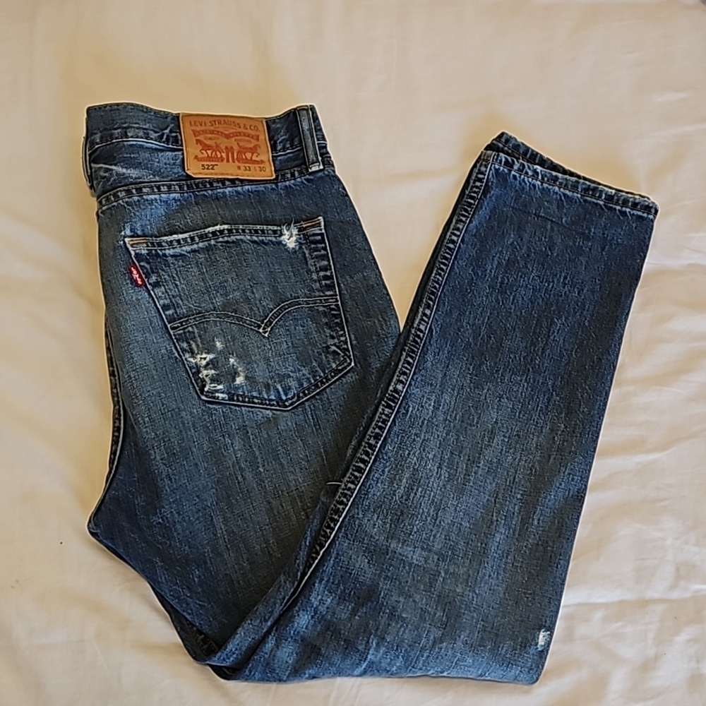 Men's Levi's 522 Distressed Jean's Size 33×30